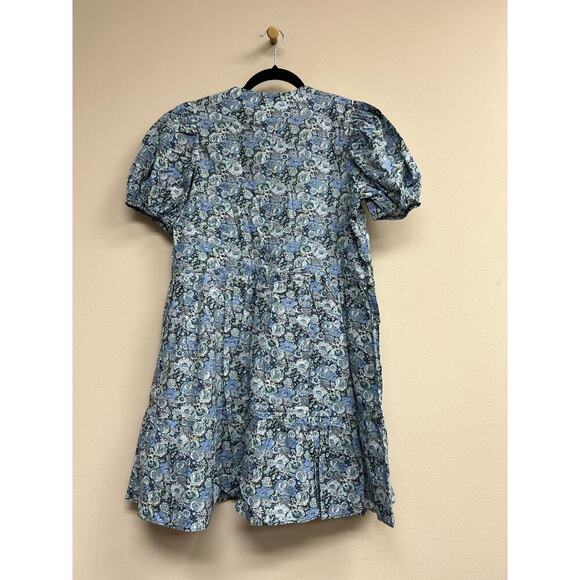 HYACINTH HOUSE Light Blue Ditsy Floral Zip Front Ellie Mini Dress S - NWT - Picture 5 of 5